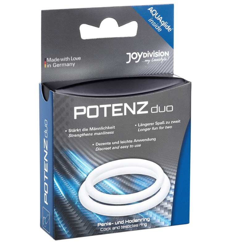 Joydivision Potenzduo - Anillos Para Pene Blanco - M