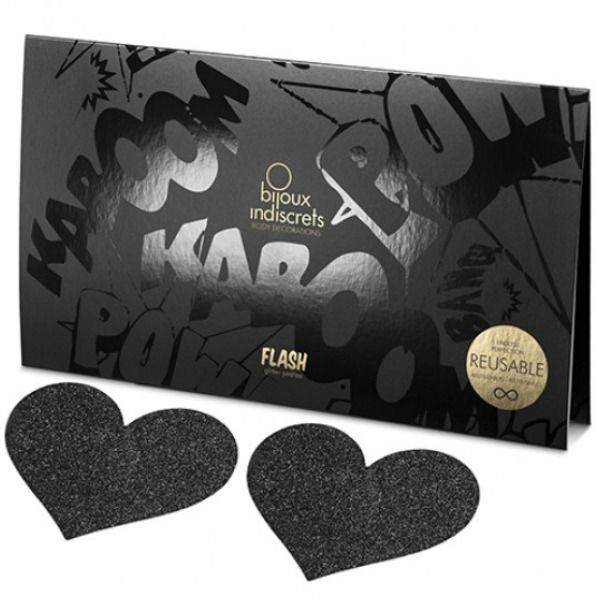Bijoux Indiscrets - Pezoneras Flash Corazãn Negro