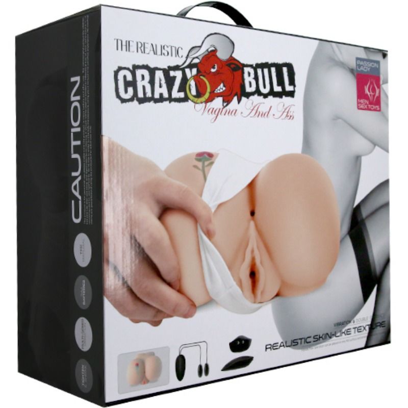 Crazy Bull - Vagina Y Ano Con Tatuaje Realísticos Con Vibración