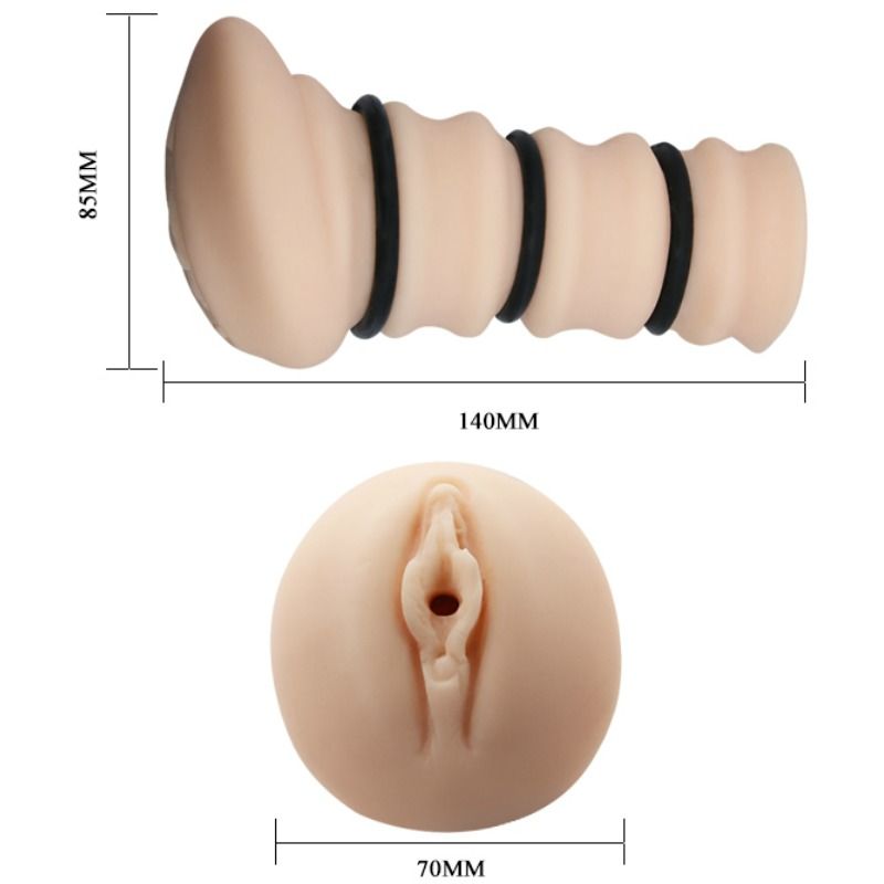Crazy Bull - Masturbador Con Anillos Modelo Vagina 2