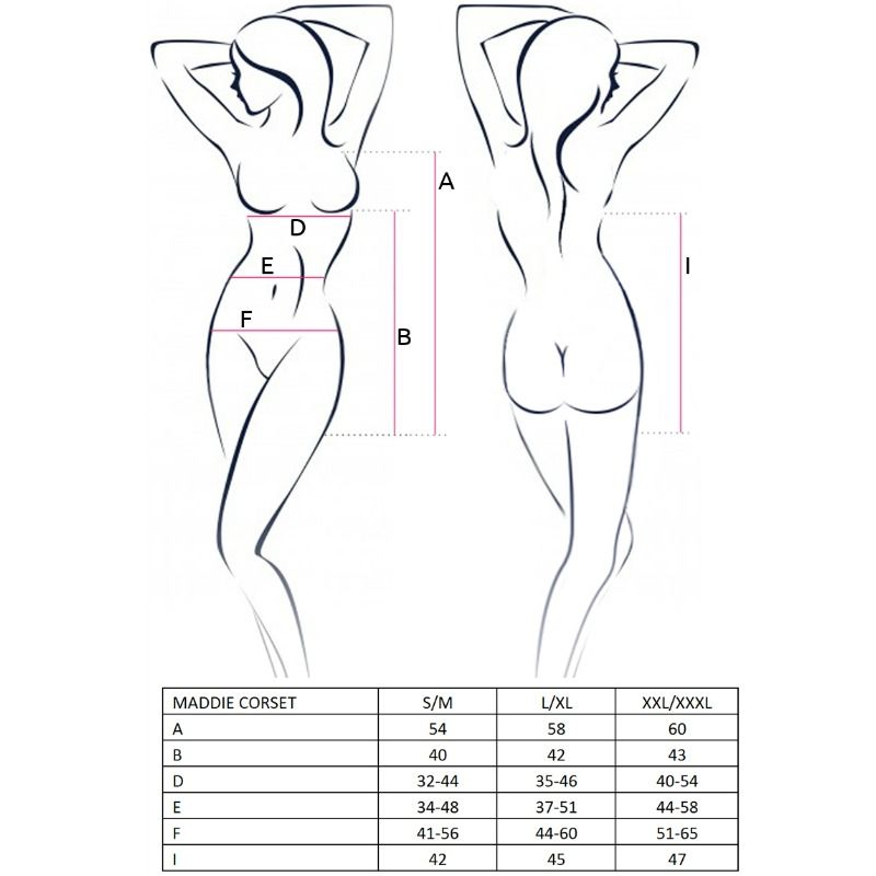 Passion - Woman Maddie Corset Negro Talla S/m