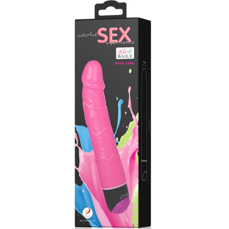 Baile - Colorful Sex Vibrador Realistico Rosa 23 Cm