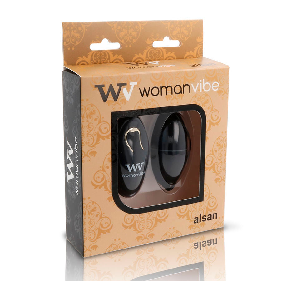 Womanvibe - Alsan Huevo Control Remoto Negro Silicona Negro