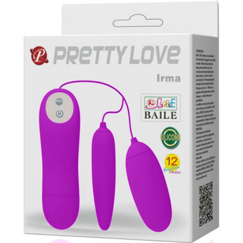Pretty Love Huevos Vibradores Irma Color Púrpura
