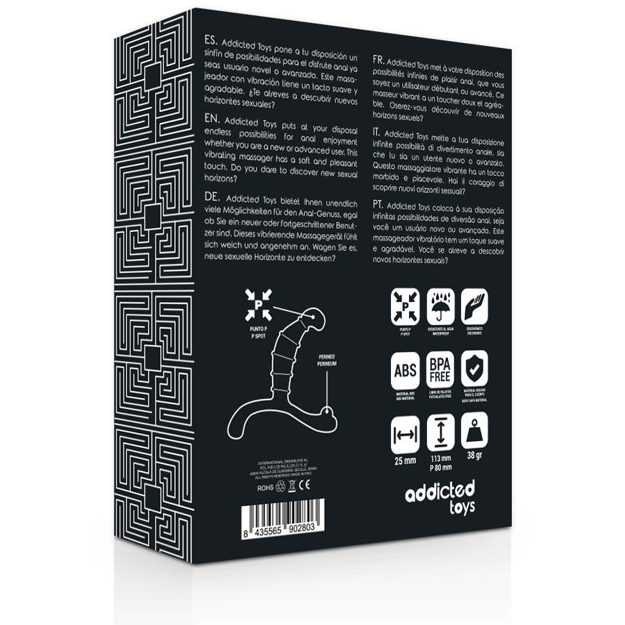 Addicted Toys - Prostate Anal Pleasure Negro