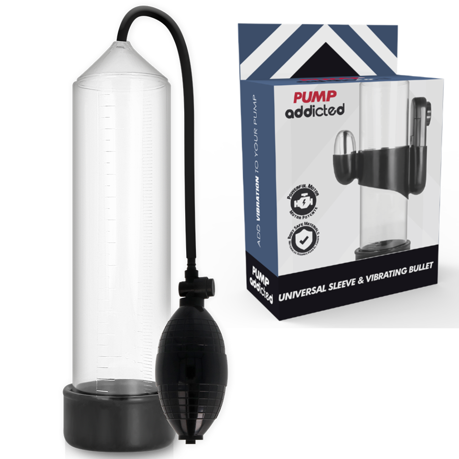 Pump Addicted - Bomba Erección Rx3 Transparente Con Vibrador