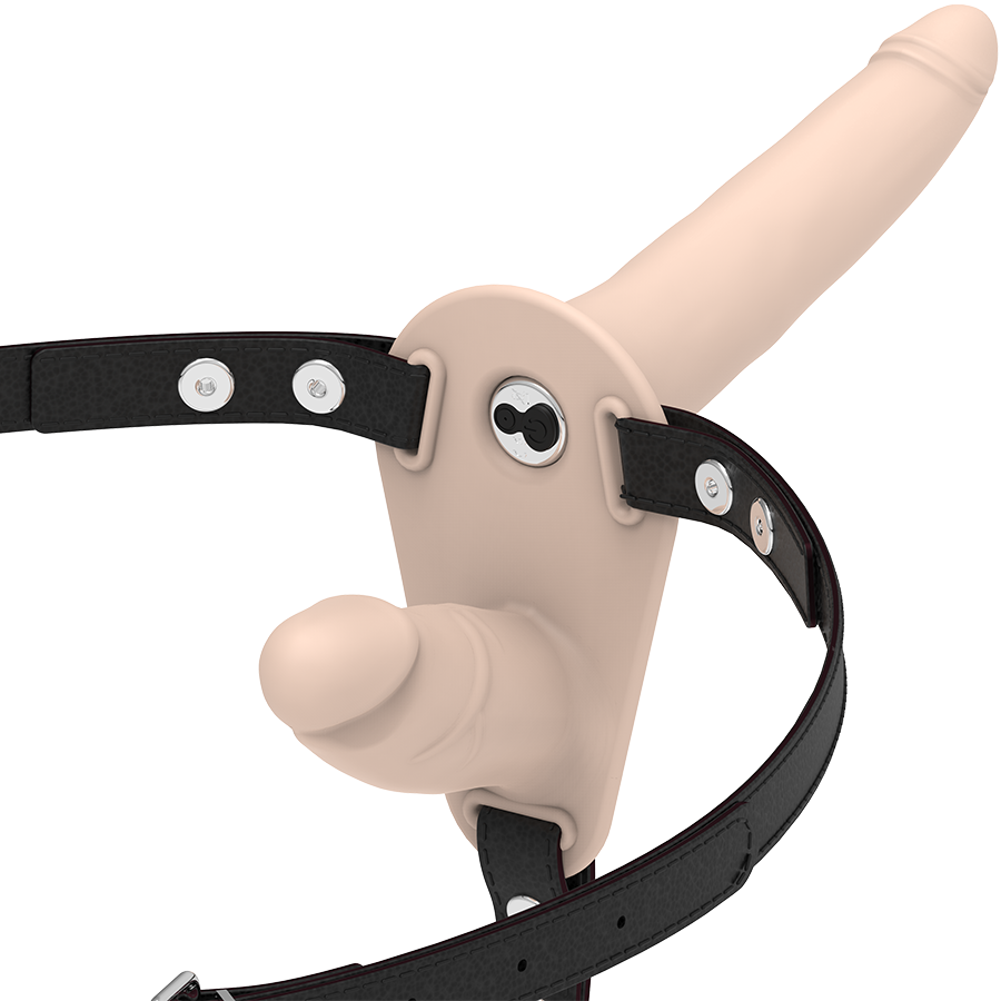 Fetish Submissive Harness - Doble Penetración Vibrador Flesh Up