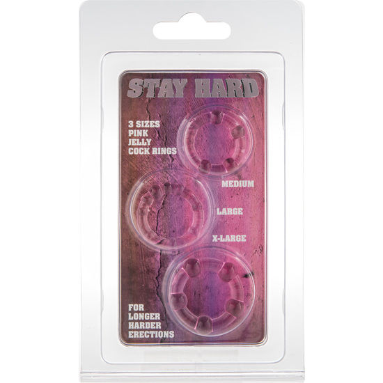 Seven Creations - Juego Tres Anillos Pene Rosa