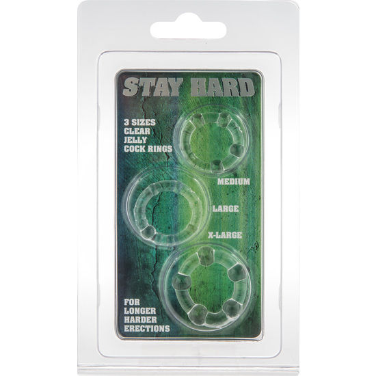 Seven Creations - Juego Tres Anillos Pene Transparente