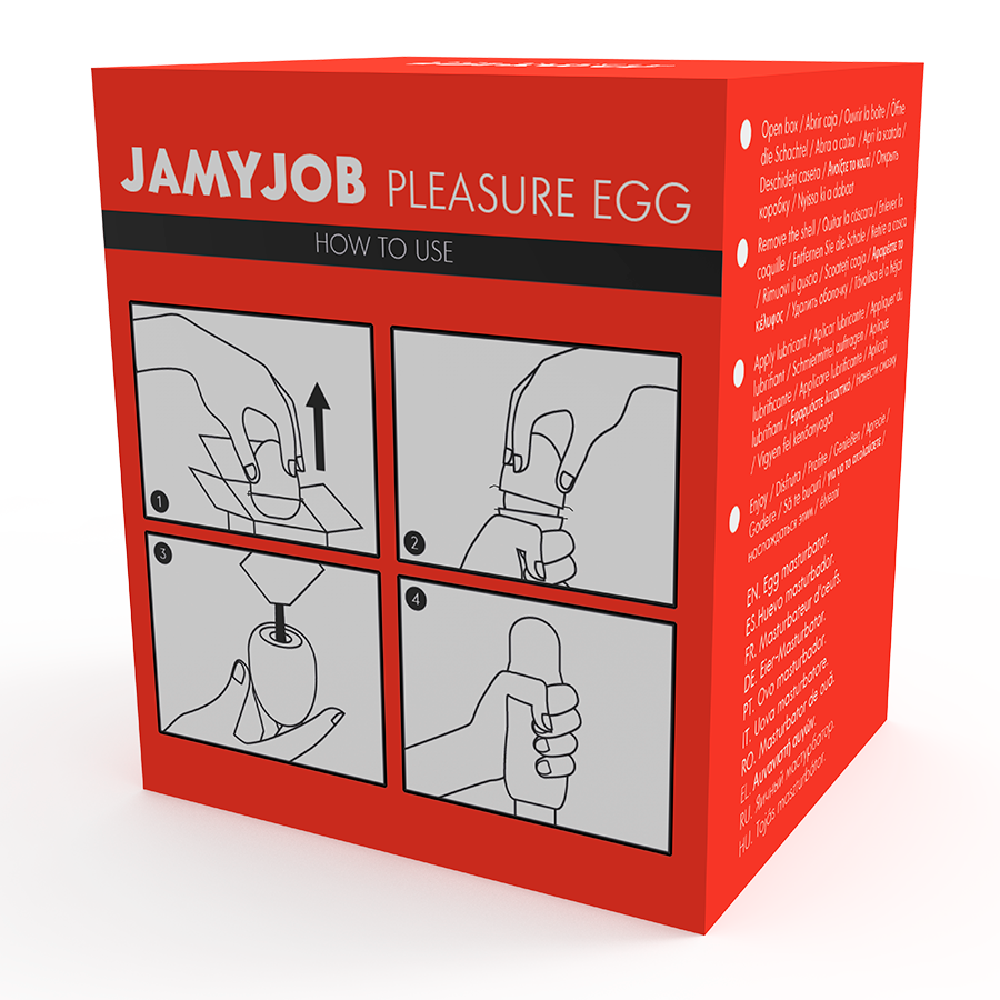 Jamyjob - Huevo Masturbador Discreto Version Rojo Joy