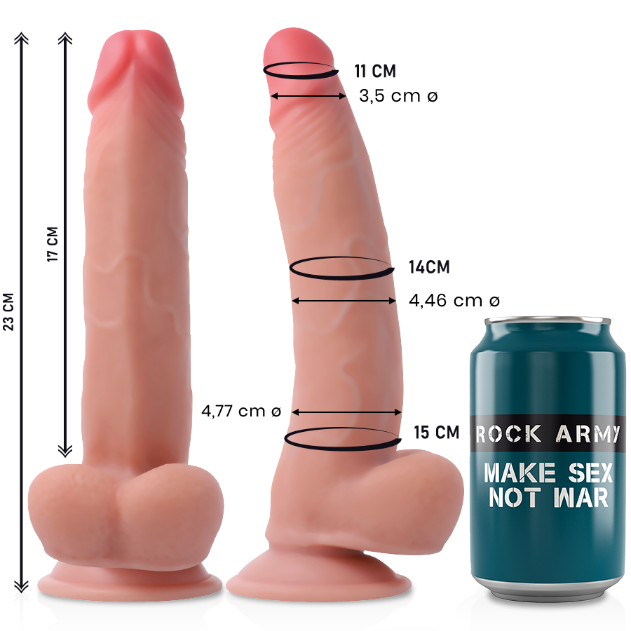 Rockarmy - Leopard Dildo Realista Dual Density 23 Cm -o- 4.77 Cm