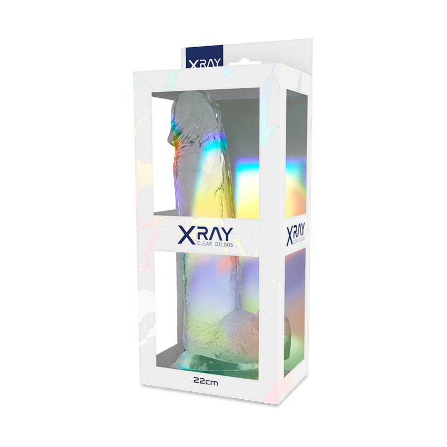 X Ray - Clear Dildo Realista Transparente 22 Cm -o- 4.6 Cm