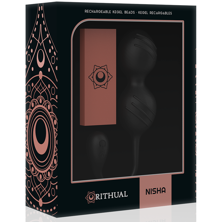 Ritual Nisha Bolas Kegel Recargables Vibradoras Negro