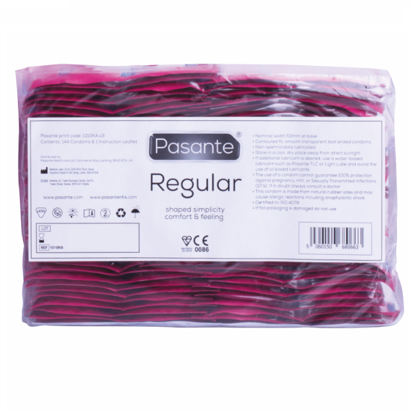 Pasante - Condom Gama Regular 144 Unidades (bolsa)