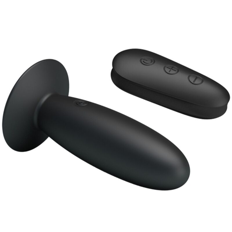 Mr Play - Plug Anal Con Vibracion Negro Control Remoto