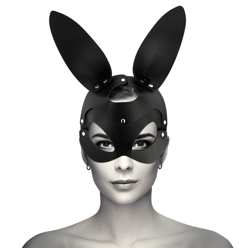 Coquette Chic Desire - Mascara Cuero Vegano Con Orejas De Conejo
