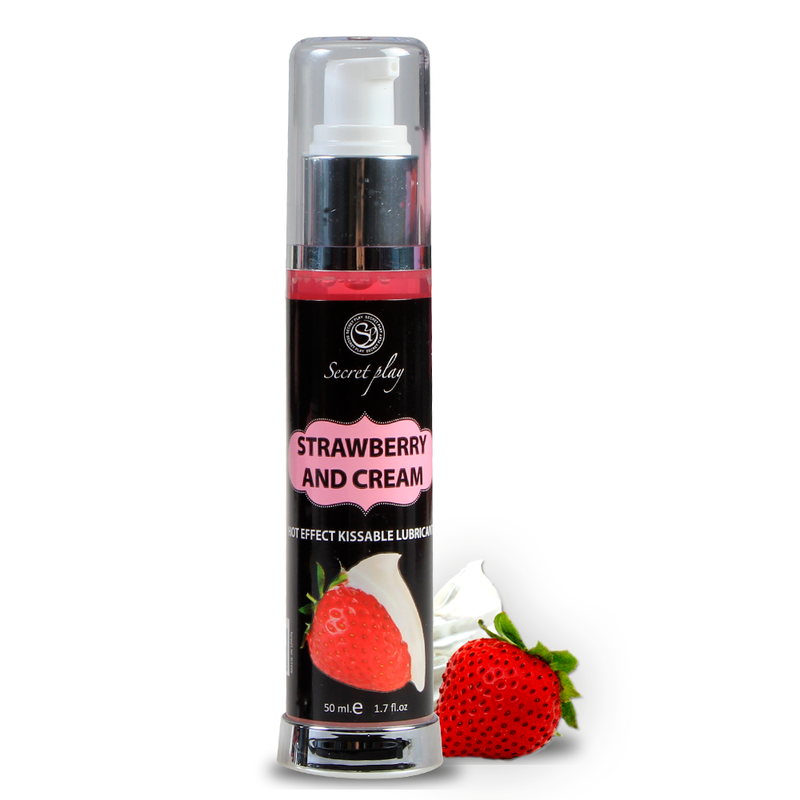 Secretplay - Lubricante 2-1 Efecto Calor Fresa&Nata 50 Ml