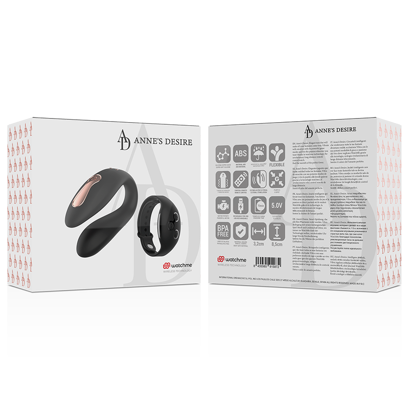 Anne's Desire - Dual Pleasure Tecnología Watchme Negro