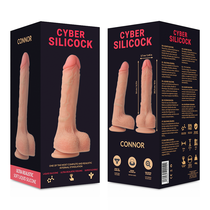 Cyber Silicock - Arnés Silicona Liquida Connor 20.5 Cm -o- 3.7 Cm