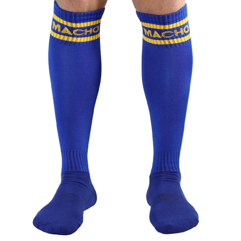 Macho - Calcetines Largos Talla Única Azul