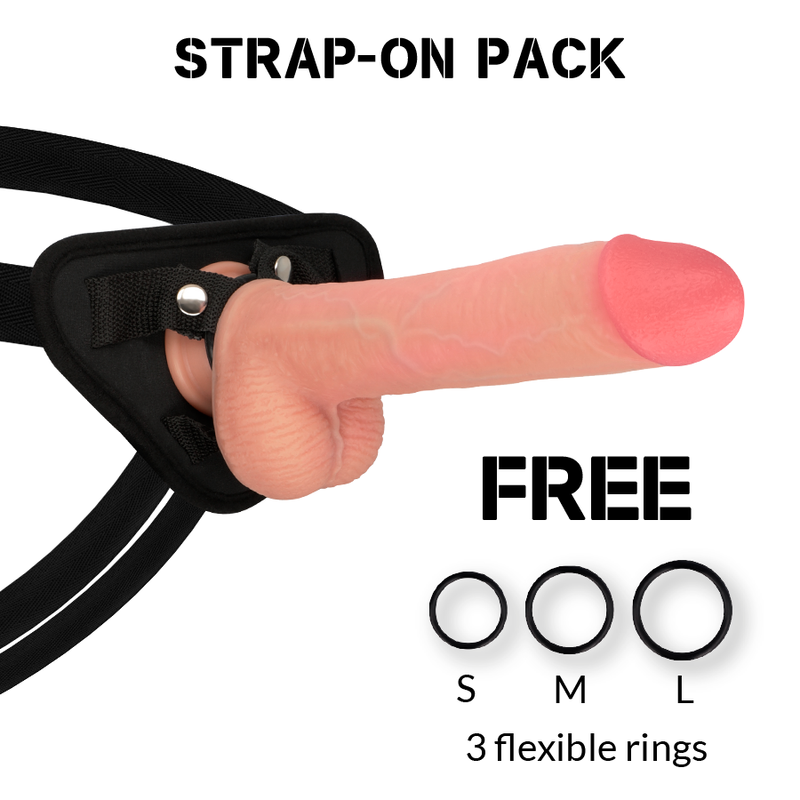 Rockarmy - Arnés + Liquid Silicone Dildo Premium Kingcobra 24 Cm -O- 4.77 Cm