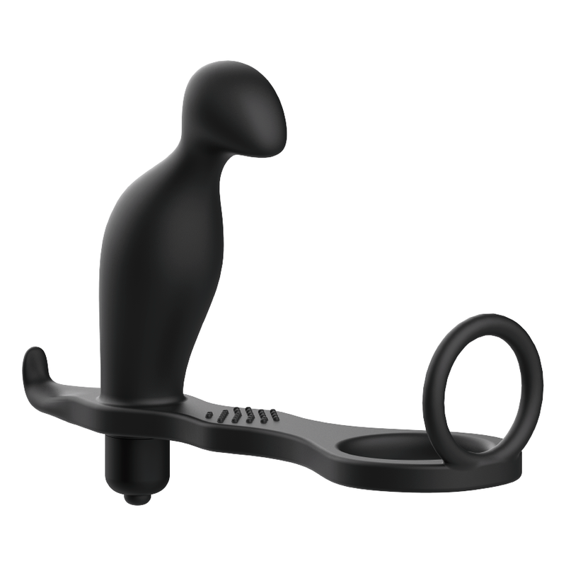 Addicted Toys - Plug Anal Con Anillo Silicona Negro 12 Cm