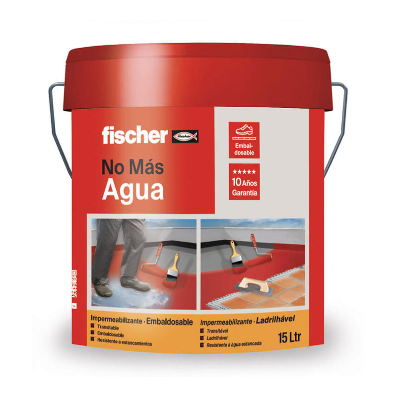 Impermeabilizante Embaldosable Gris 15l 564137 Fischer
