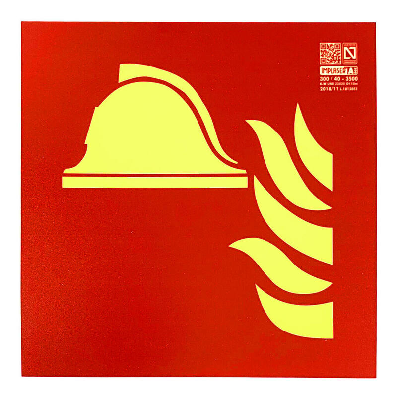 Implaser Ex214l Señal Material Para Equipos De Emergencia Clase A 21x21cm