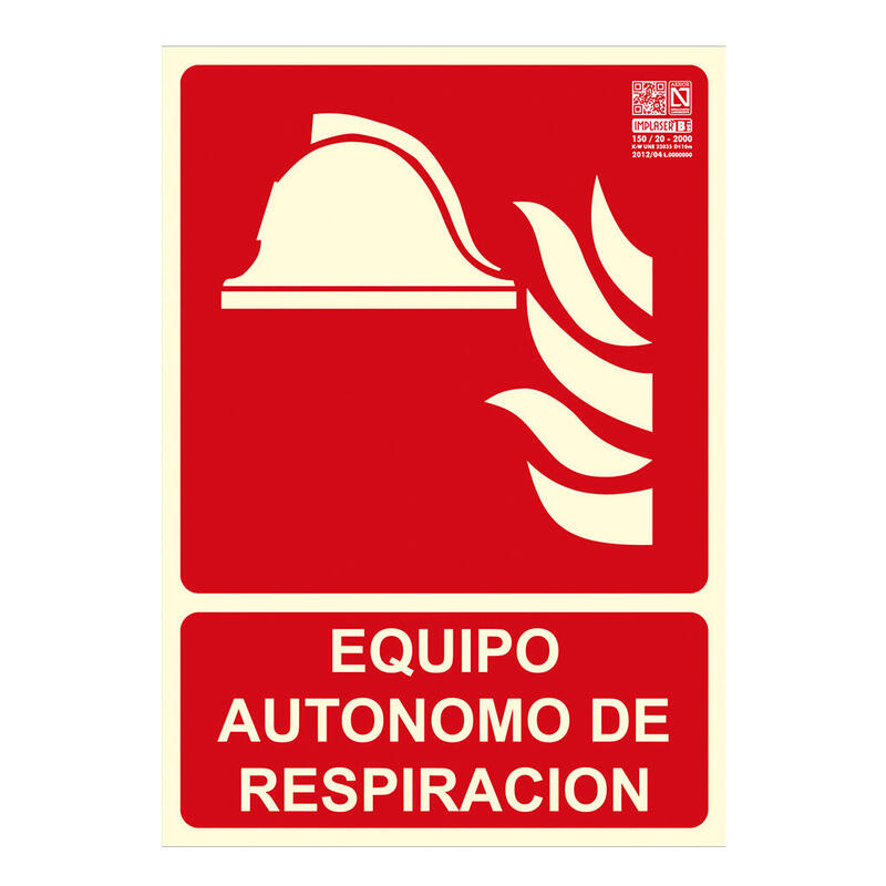 Implaser Ex214n-A4 Señal Equipo Autónomo De Respiración 29,7x21cm