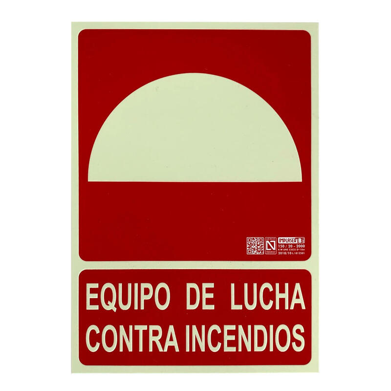 Implaser Ex215n-A4 Señal Equipo De Lucha Contra Incendios 29,7x21cm