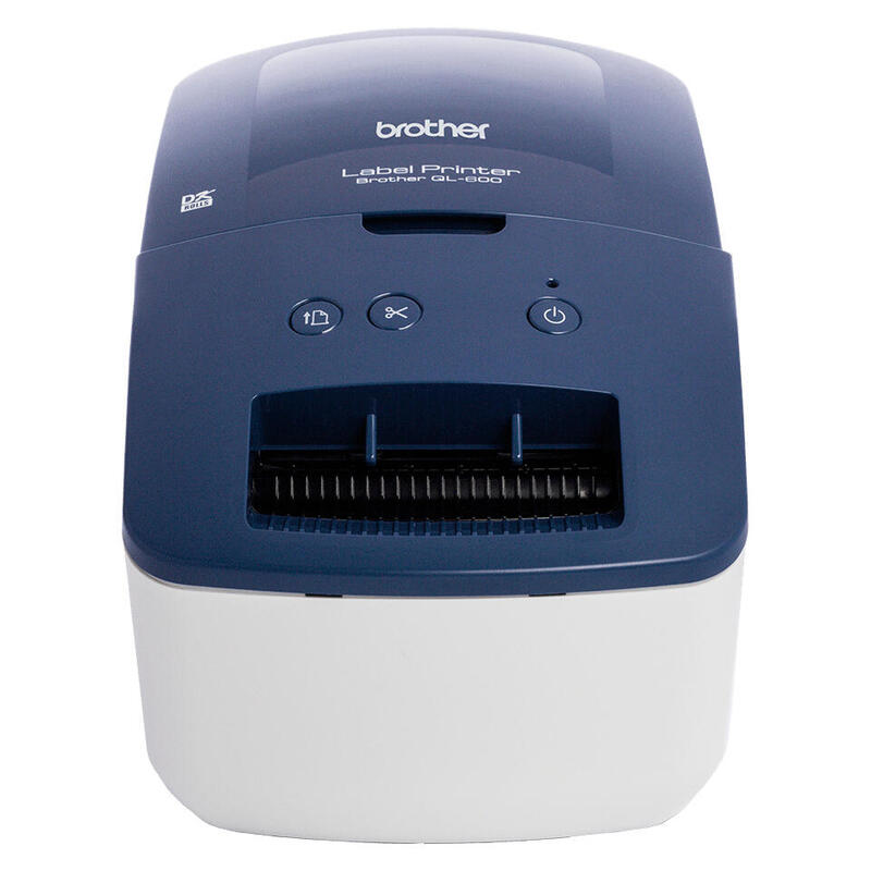 Impresora De Etiquetas Brother Ql-600b Térmica Ancho Etiqueta 62mm Usb Azul Y Blanca
