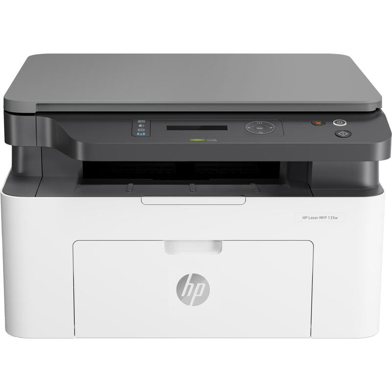 Impresora Hp Mfp135w Multifuncion Laser B/N Hp Wifi Blanco Gris 4zb83a