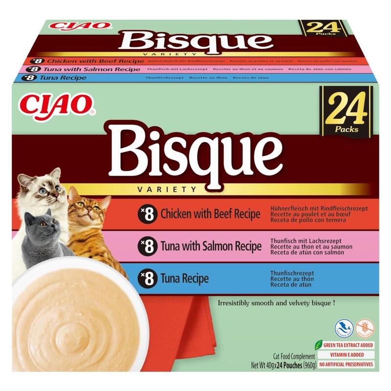 Inaba Cat Ciao Bisque Tuna,Beef,Chick 24x40g