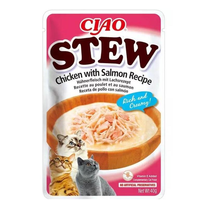 Inaba Ciao Plato De Pollo Con Salmón 40g