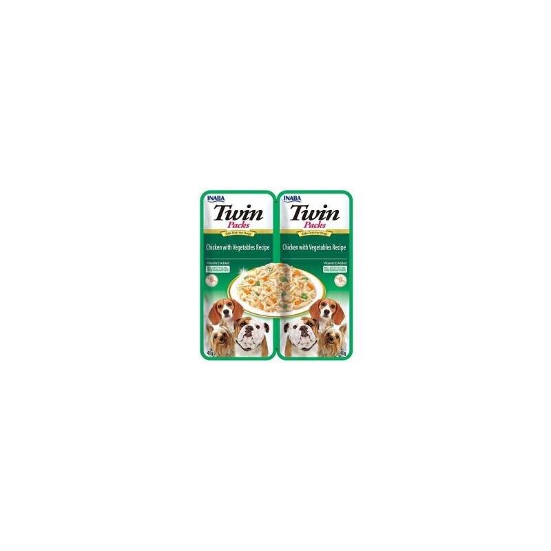 Inaba Dog Twin Chicken With Vegetables In Broth Dog Treat 2x40g