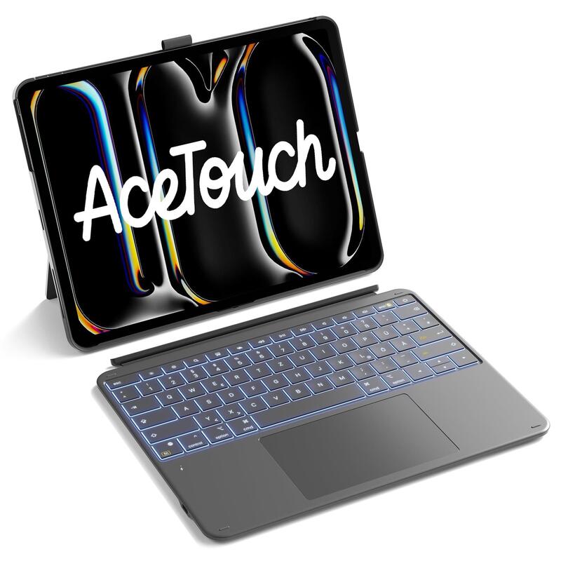 Inateck Keyboard Ace Touch Ipad 13" Compatible Qwertz Gray