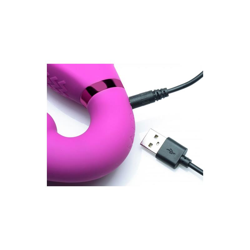 Vibrador Doble Funcioninflatable Inflable Control Remoto Rosa