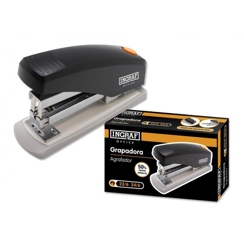 Ingraf Grapadora Pro - Alta Capacidad De Grapado - Diseño Ergonomico - Durabilidad Garantizada - Ideal Para Oficina Y