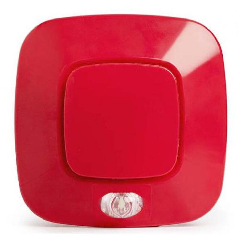 Inim Es2050re Sirena Óptico-Acústica Con Funciones Vocales Analógica De Pared. Color Rojo