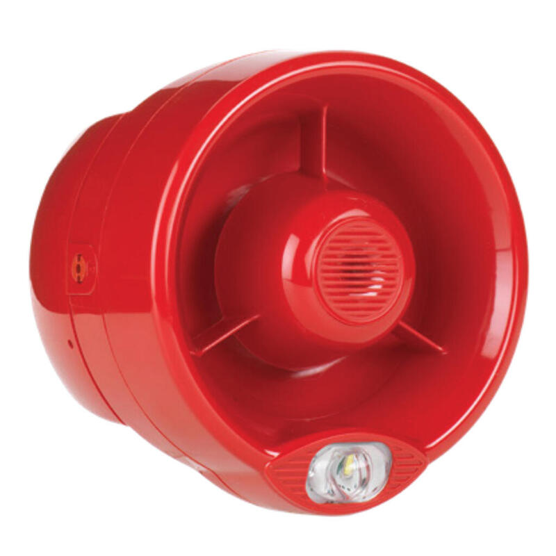 Inim Ws2020re Sirena De Pared+Led Blanco Vad Vía Radio Bidireccional Serie Firevibes. Color Rojo