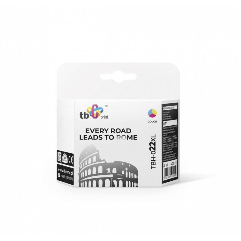 %Ink For Hp Nr 22-C9352 Tbh-022xl Color Rem.