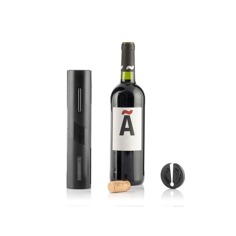 Innovagoods Corkbot Sacacorchos Electrico - Abs Y Acero - Ergonomico - Funciona Con Pilas - Facil De Usar - Ventana De