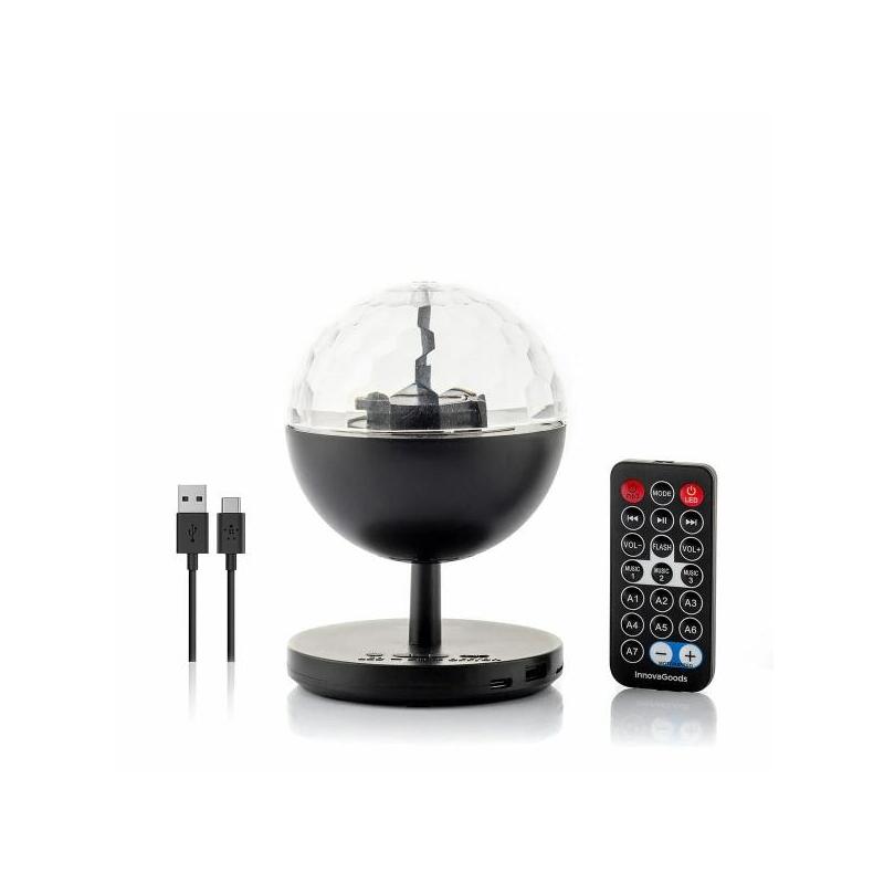 Innovagoods Istarlyt Proyector Led Recargable Con Altavoz - Bluetooth - Bateria 800mah - Mando A Distancia - Funcion