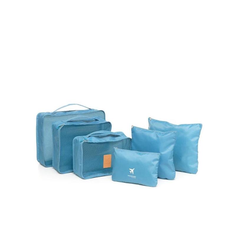 Innovagoods Luggan Pack De 6 Bolsas Organizadoras Para Maletas - Resistente Al Agua - Cremallera - Varios Formatos -