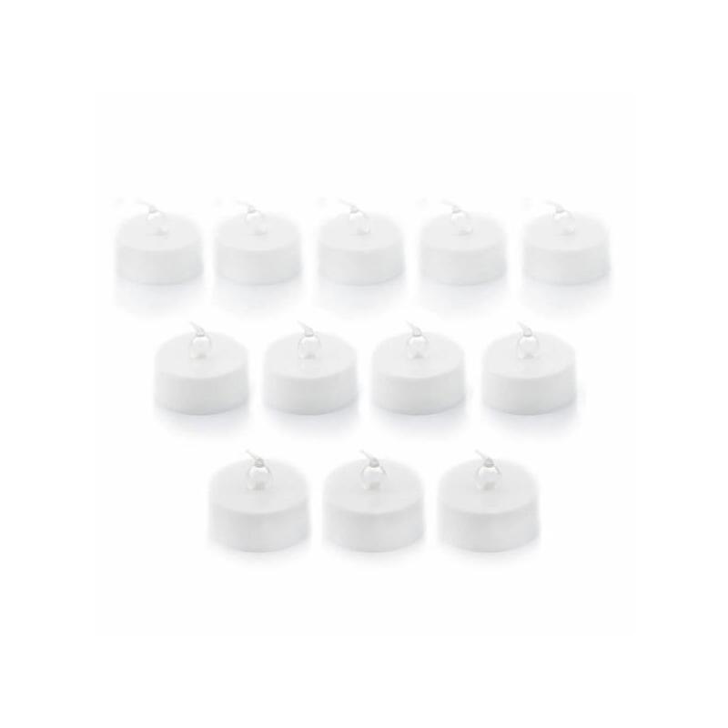 Innovagoods Romandle Pack De 12 Velas De Te Led - Luz Calida - Efecto Llama - Duracion Hasta 75min - Pack De 2 Set De