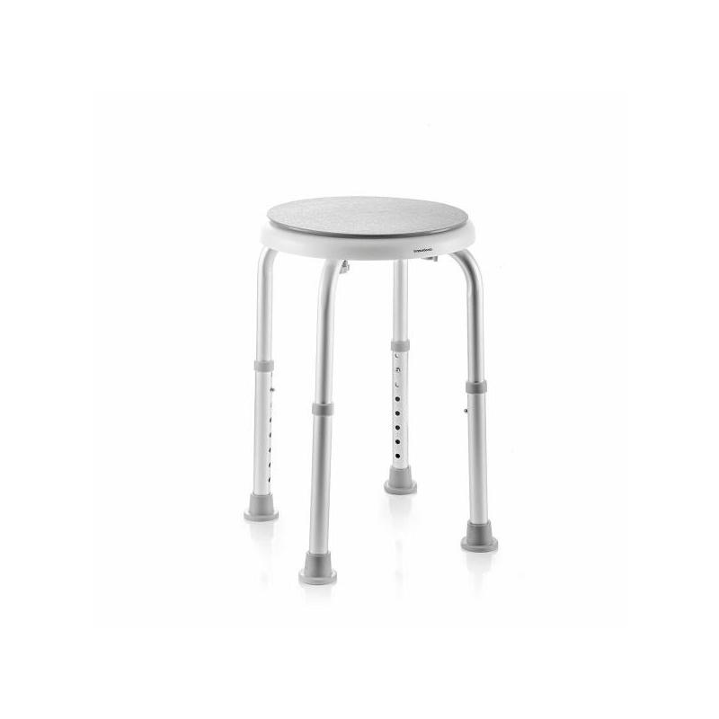 Innovagoods Roshawer Taburete De Aseo Giratorio - Altura Regulable - Asiento Giratorio - Antideslizante - Resistente -