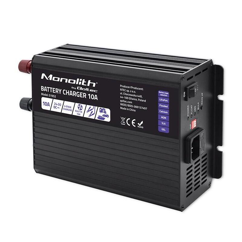 Inteligentna Cargador Monolith Para Baterías Lifepo4 Agm Gel Sla 10a 24v