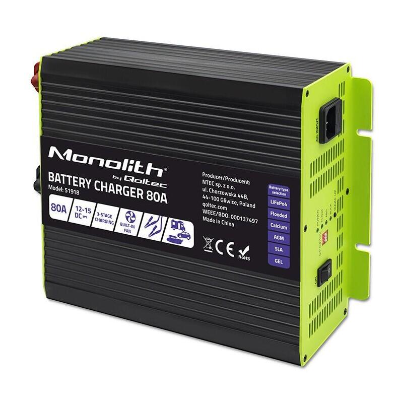 Inteligentna Cargador Para Baterías Lifepo4 Agm Gel Sla 80a 12v