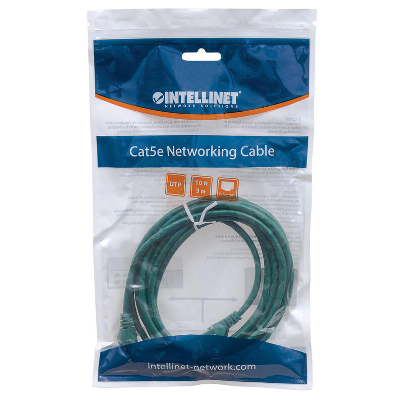 Intellinet Cat6, 1m Cable De Red Verde U/Utp (Utp)