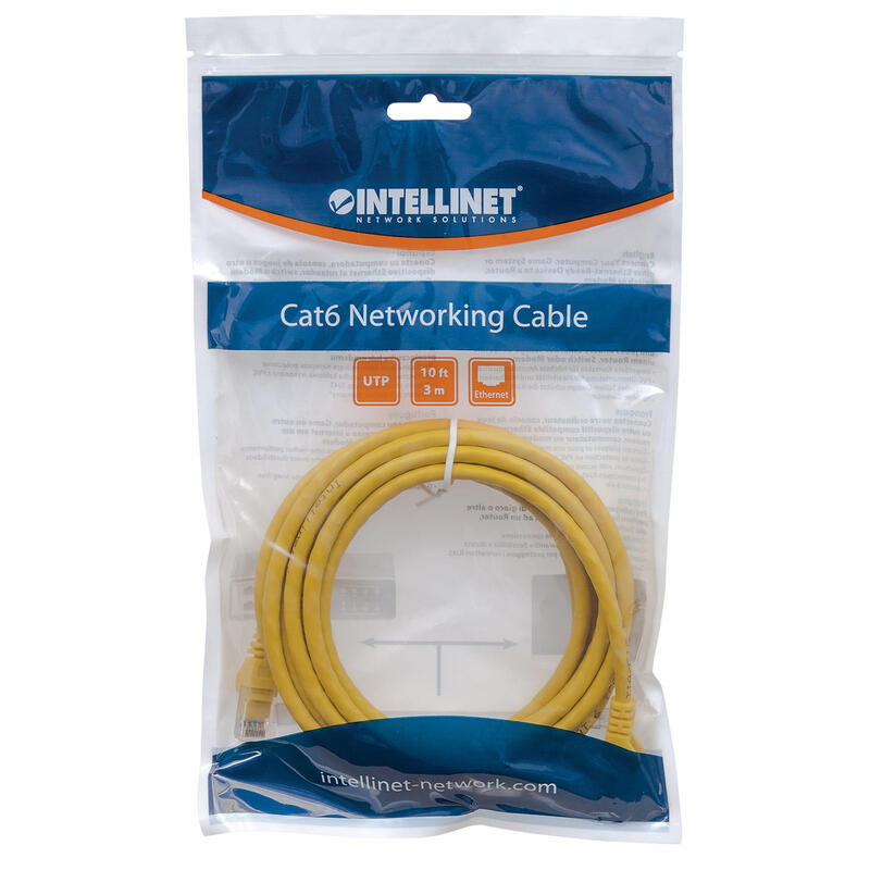 Intellinet Cat6 Utp, 2m Cable De Red Amarillo U/Utp (Utp)